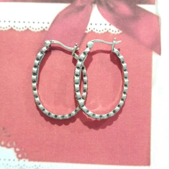 925 Sterling Silver Hoop Huggie Earrings Round Marcasites Signed A Jewelry Lot - Picture 7 of 14